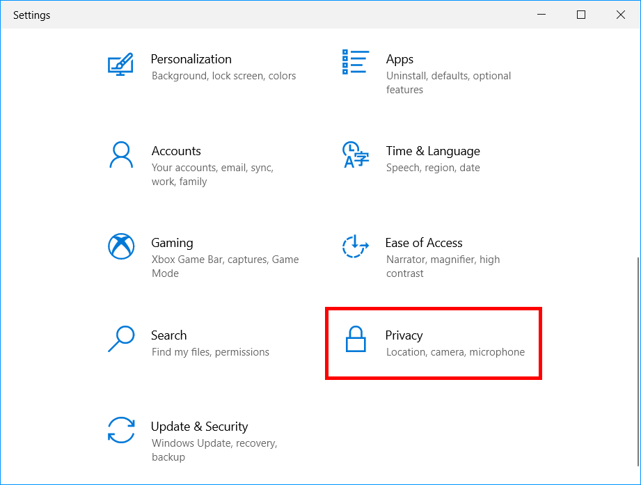 access Privacy settings menu on Windows to allow Teams app to run in the background to fix Microsoft Teams desktop notifications not working on Windows or macOS