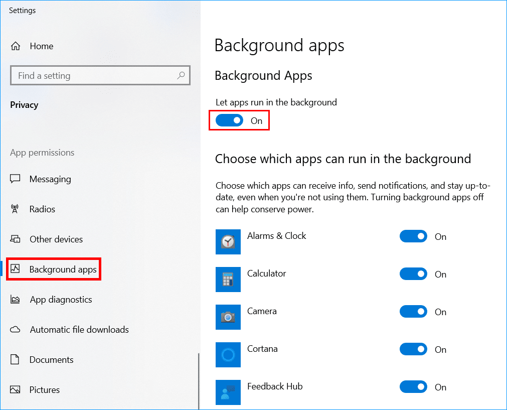ensure apps can run in the background on Windows to fix Microsoft Teams desktop notifications not working on Windows or macOS