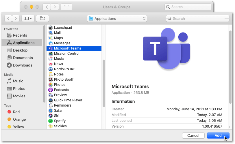 add Login Items to ensure Microsoft Teams app opens on startup on macOS to fix Microsoft Teams desktop notifications not working on Windows or macOS