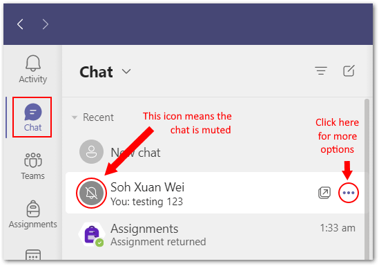 Check and configure notification settings for Microsoft Teams chat to fix Microsoft Teams desktop notifications not working on Windows or macOS