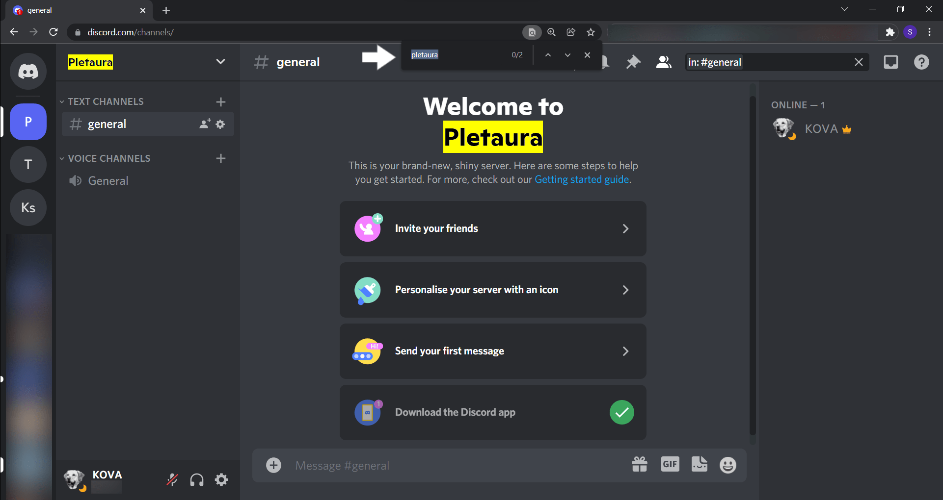 use the web browser's search function if the Discord search bar or function not working or showing no results