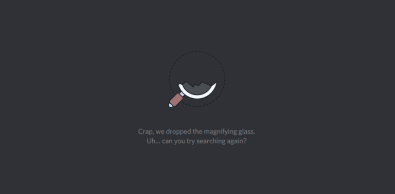Discord search bar or function not working or showing no results error message