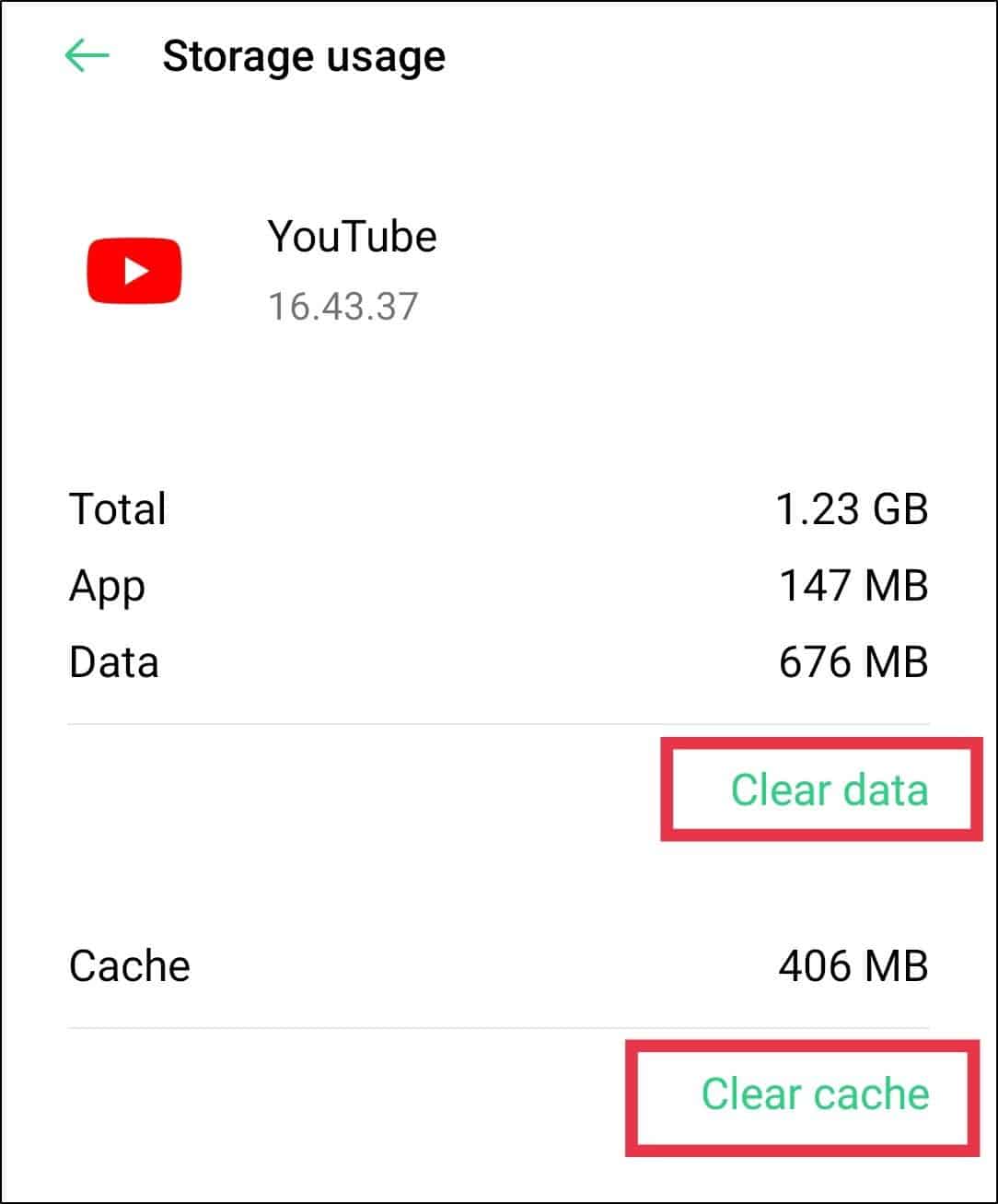 clear YouTube app cache and data on Android to fix YouTube no sound problem/issue, muted audio, sound delay or volume not working or playing