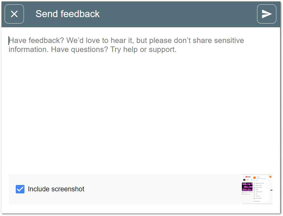 Send a feedback about the YouTube issue to fix YouTube no sound problem/issue, muted audio, sound delay or volume not working or playing