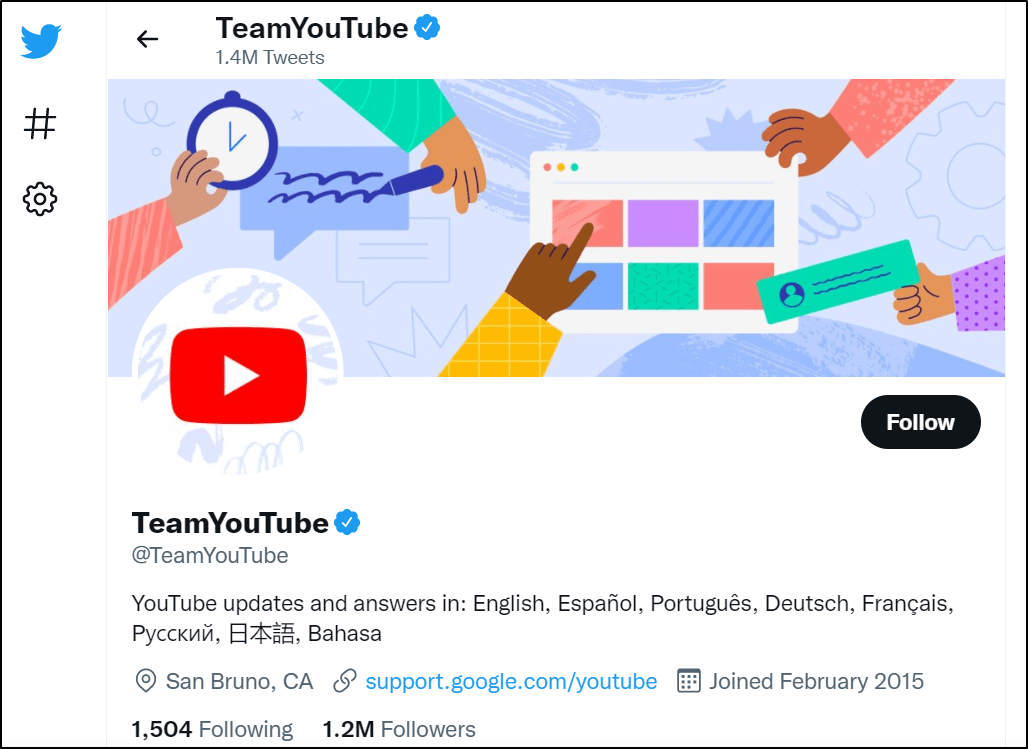 Contact YouTube Help through Twitter to fix YouTube no sound problem/issue, muted audio, sound delay or volume not working or playing