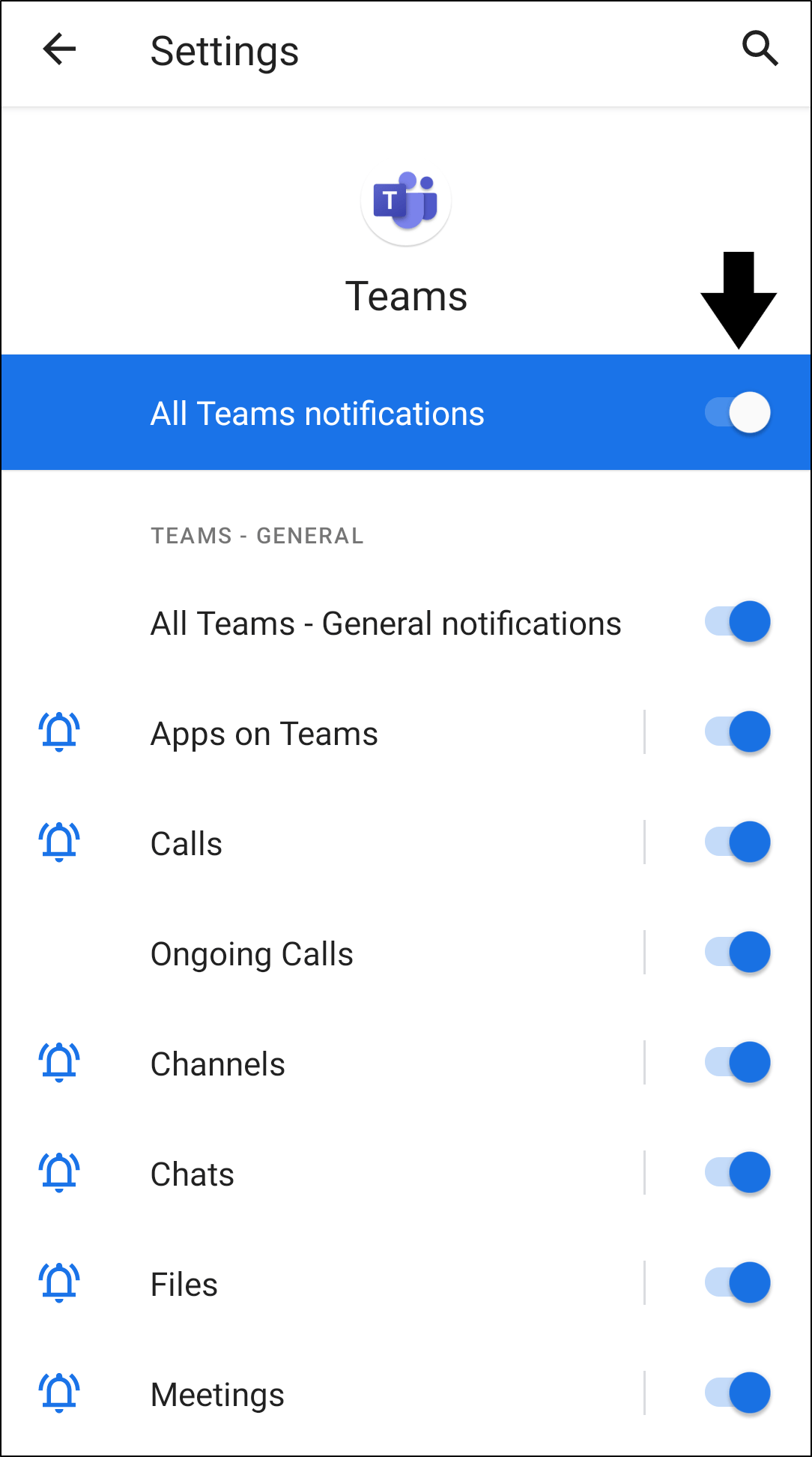 check and enable Microsoft Teams notification settings in Android system settings to fix mobile notifications not working or showing on Android
