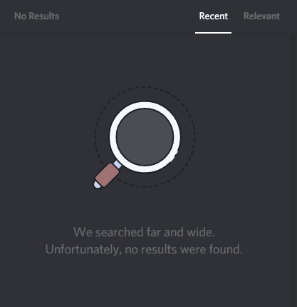 Discord search bar or function not working or showing no results error message