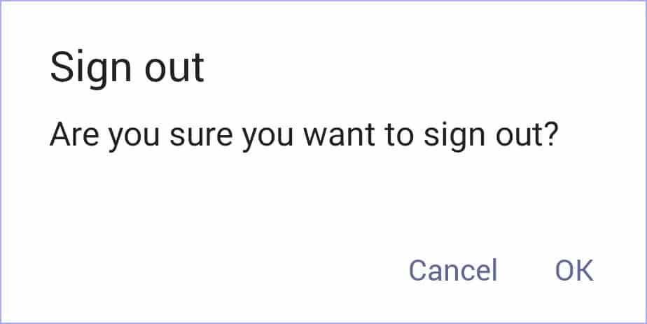 sign out of Microsoft Teams app to re-sign in to fix mobile notifications not working or showing on iOS or Android
