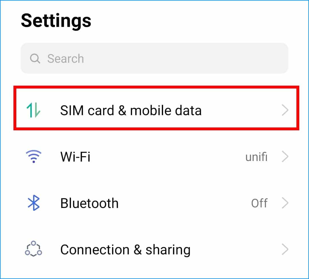 access SIM card & mobile data settings on Android to allow background data usage for app to fix Microsoft Teams mobile notifications not working or showing