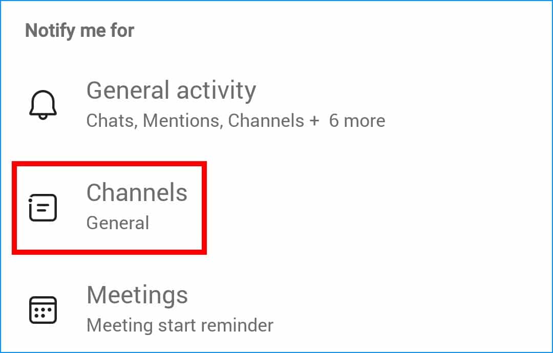 check and customize the channel notification settings to fix Microsoft Teams mobile notifications not working or showing on iOS or Android