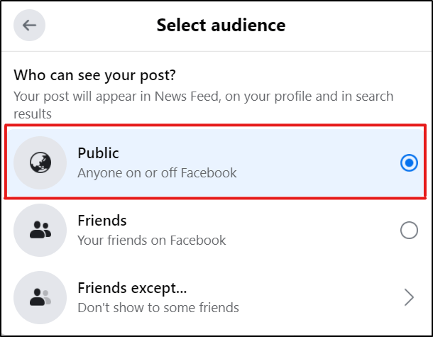editing and reconfiguring share permissions or settings of Facebook post to fix can't like Facebook posts or share button not working or showing