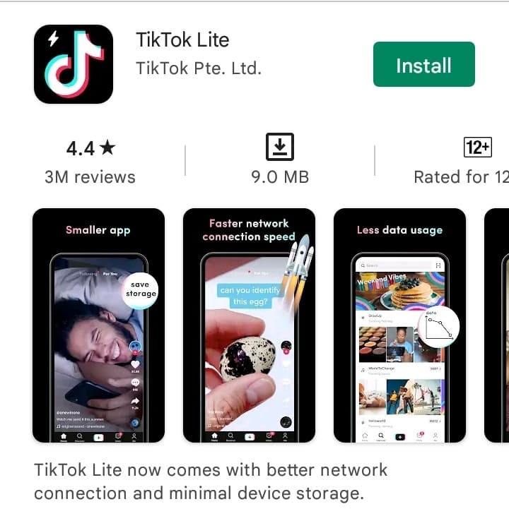 try out tiktok lite for less demanding tiktok experience to fix TikTok app keeps crashing, closing, stopped working, not opening or responding
