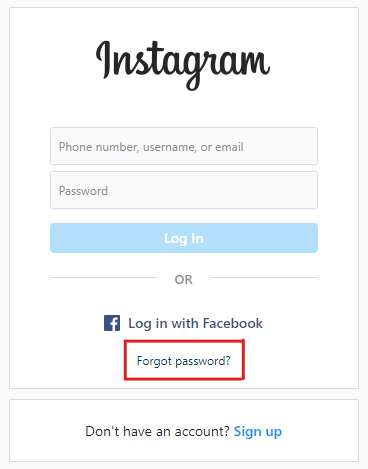 fix something went wrong or try again later errors on instagram by resetting password