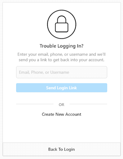 reset your Instagram password to fix the Instagram "Something Went Wrong" or "Try Again Later" errors