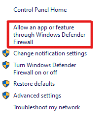 allow Whiteboard app through Windows firewall to fix Microsoft Whiteboard not launching, showing, loading or working with Teams