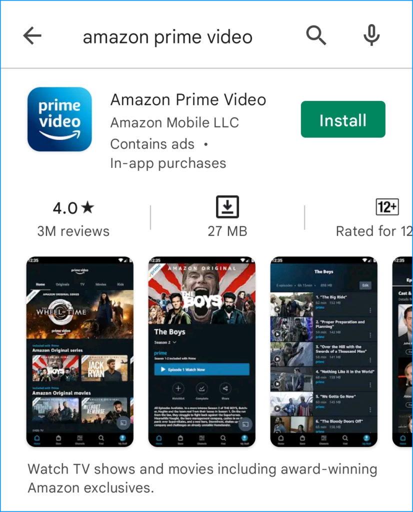 Reinstall the Amazon Prime Video App to fix not playing stream or titles/movies or the video player not working, Video Unavailable, Something Went Wrong error message