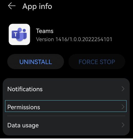 go to teams permissions settings to allow microphone to fix Microsoft Teams no sound, poor audio quality, voice delay, echo issue or unmute/microphone not working, detected or recognizing