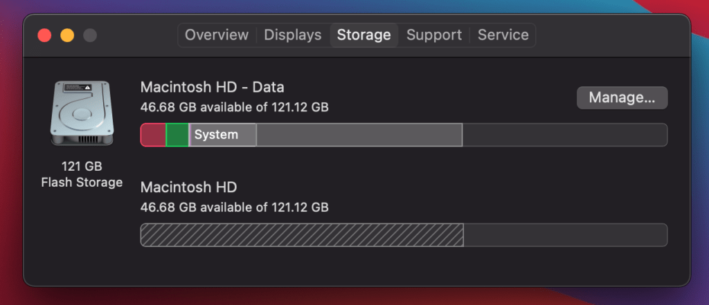 Free Up Your macOS Internal Storage Space to fix Spotify app keeps crashing, closing, stopping, restarting randomly, quitting