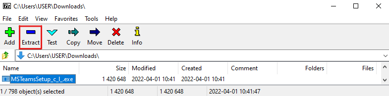 Install and extract microsoft teams using a file archiver to fix can't download, install or update Microsoft Teams or msi installer not working or Failed to Extract Installer problem