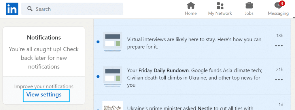 Manage Updates for LinkedIn Notifications on Desktop to Fix LinkedIn Notifications Not Working