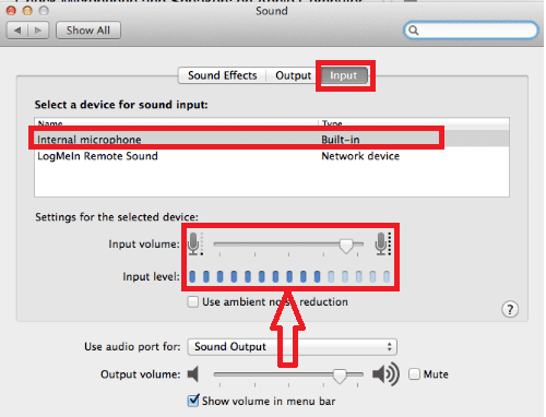 check microphone volume and audio settings on macos to fix Microsoft Teams no sound, poor audio quality, voice delay, echo issue or unmute/microphone not working, detected or recognizing