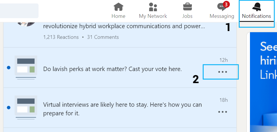 Manage Updates for LinkedIn Notifications to Fix LinkedIn Notifications Not Working