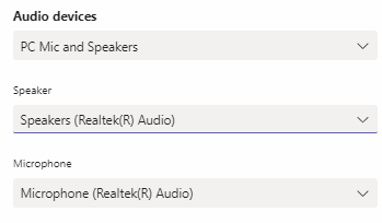 check audio device on teams to fix teams microphone not working or audio issues