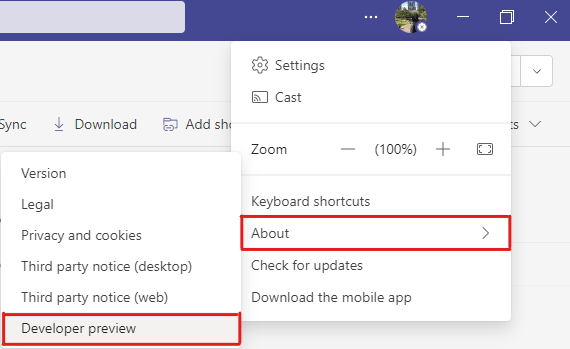 switch teams to public/developer mode to fix Microsoft Teams contacts and calendar not showing, updating, or syncing with Outlook