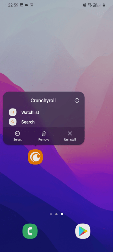 Clear Crunchyroll app cache on Android