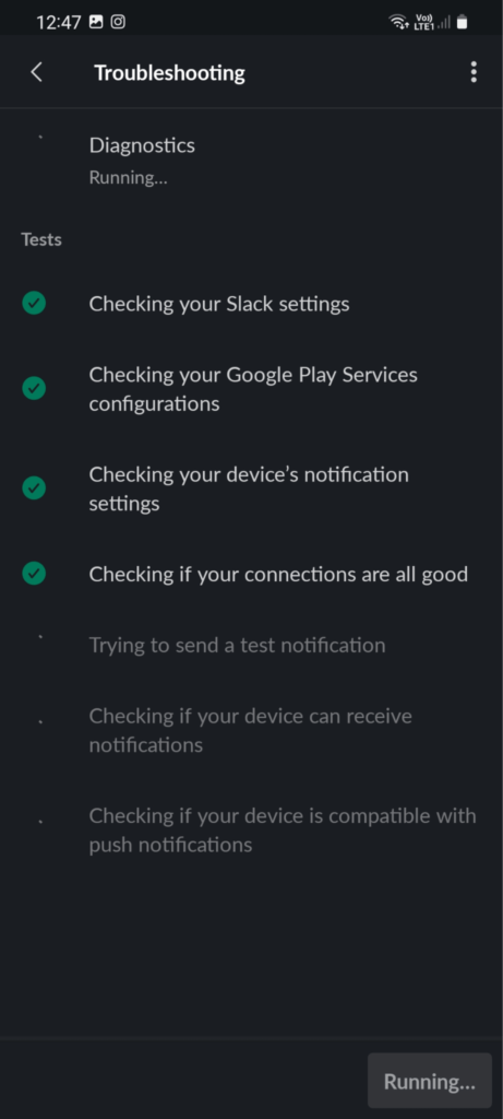 Use the Slack app notification troubleshooter to fix Slack mobile notifications not working