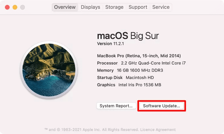 Check for pending OS updates on macOS