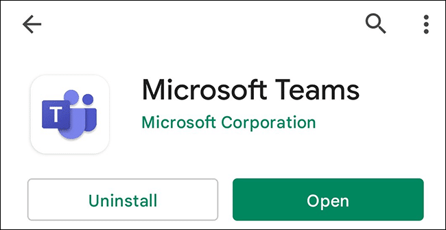 Check for Microsoft Teams app updates on Android