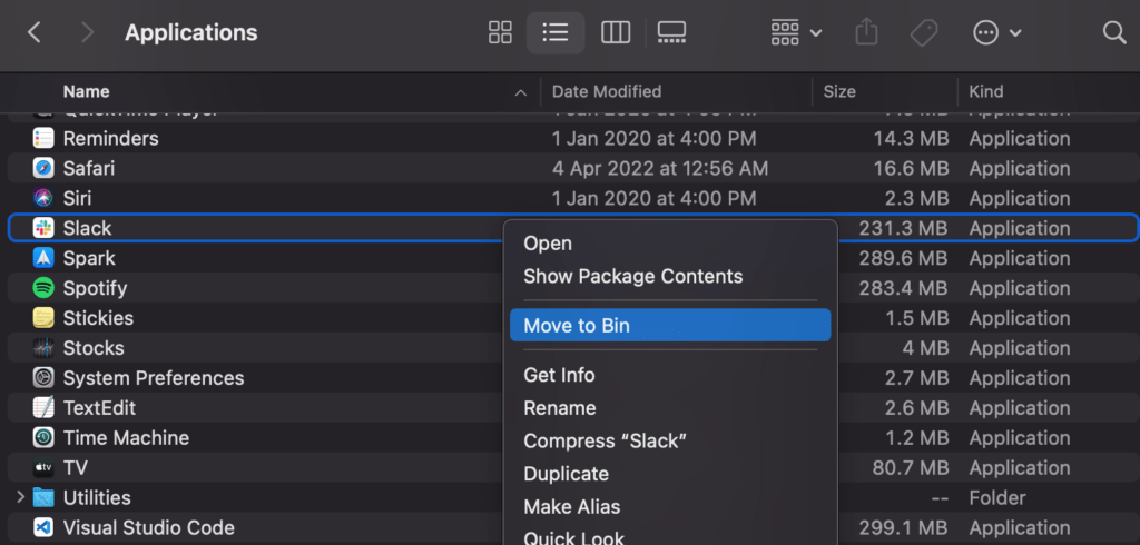 Reinstall Slack on macOS