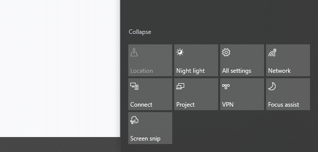 Turn off Windows Focus Assist through Action Menu to fix Slack notifications