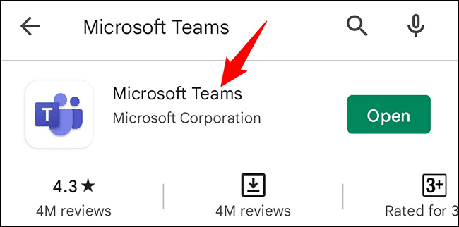 Check for Microsoft Teams app updates on Android