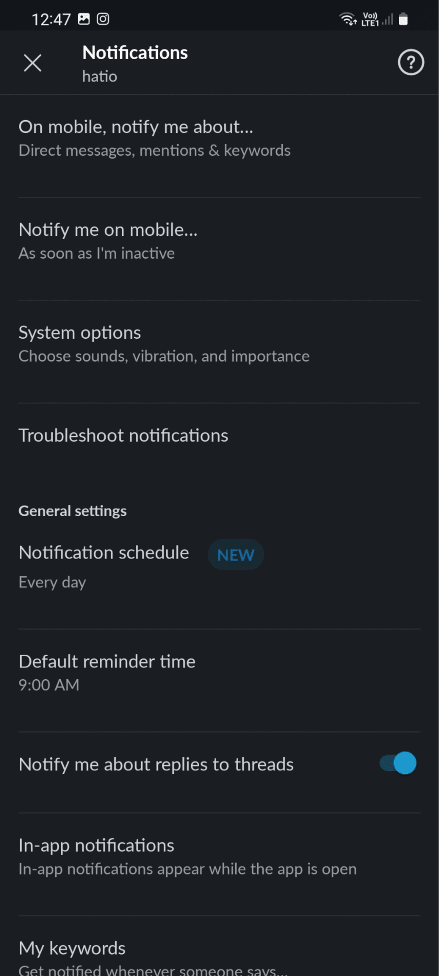 Ensure thread notifications are enabled