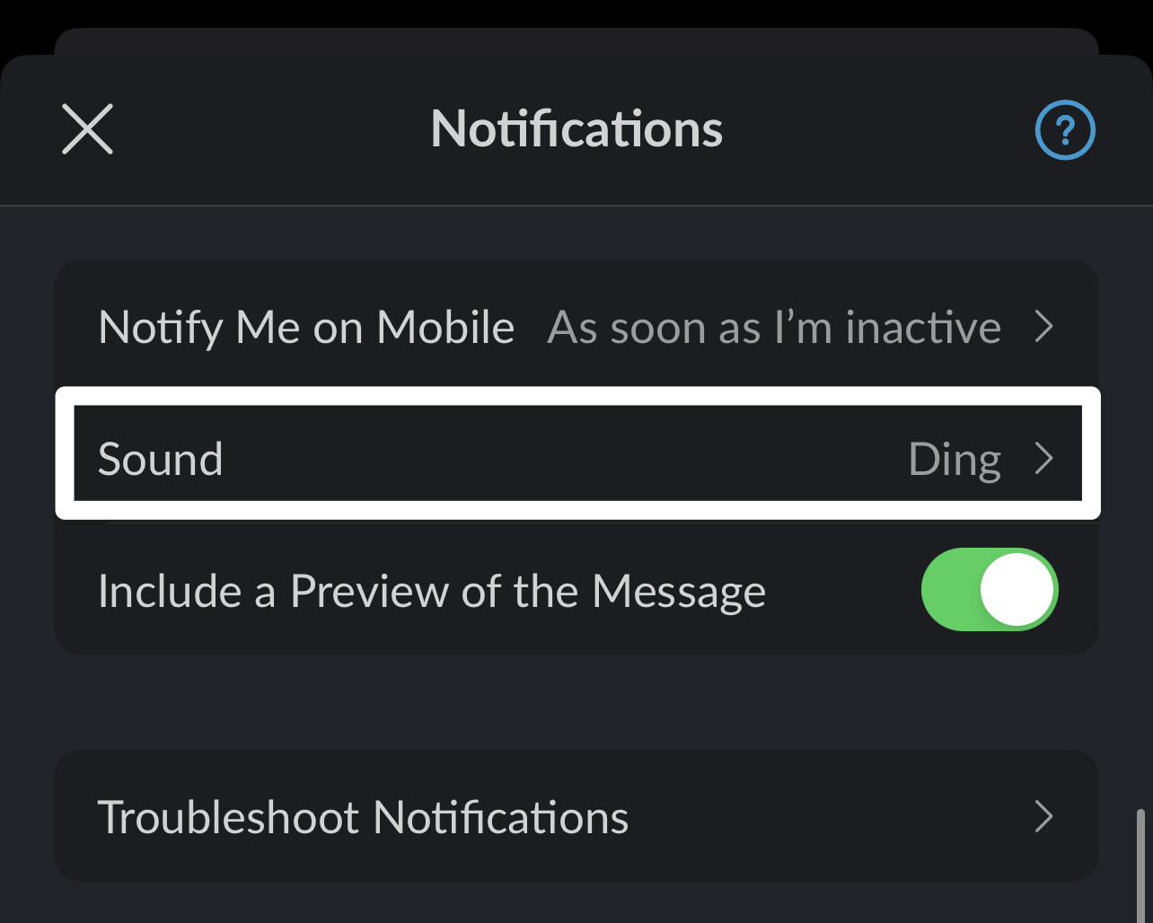 set sound for Slack mobile notifications to fix Slack mobile notifications not working or showing on android or ios