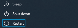 Restart your device on Windows 