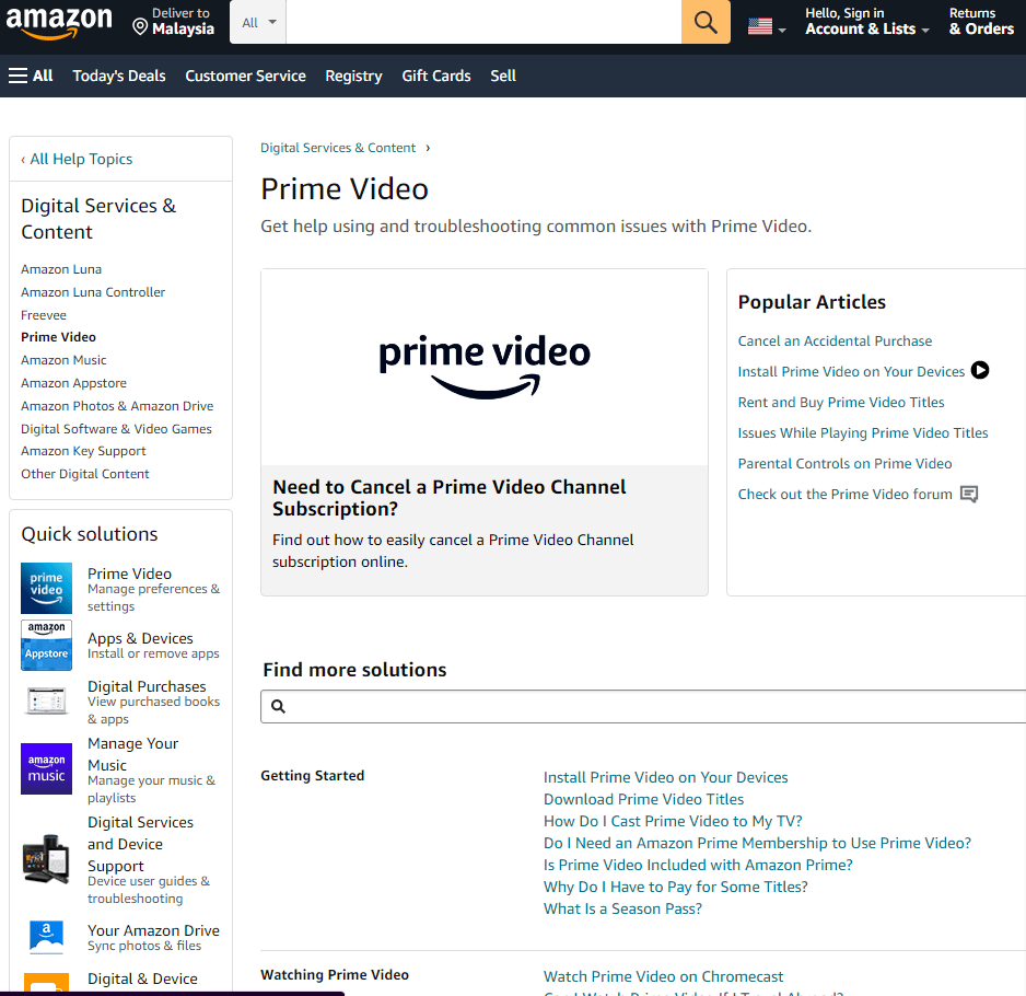 Find help from Amazon's customer service to fix Amazon Prime Video downloads disappeared