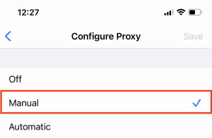 Changing proxy settings on iOS