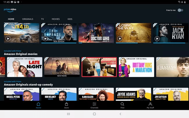 Installation of Amazon Prime Video for Android