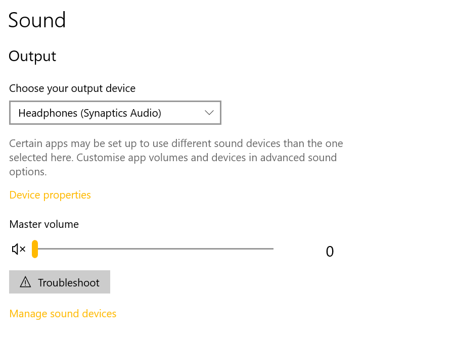 Ensure device system sound is not muted on desktop