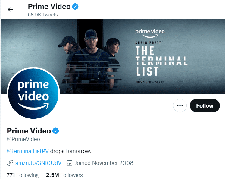 Verify the Amazon Prime Video server status on Twitter to fix Amazon Prime Video downloads disappeared