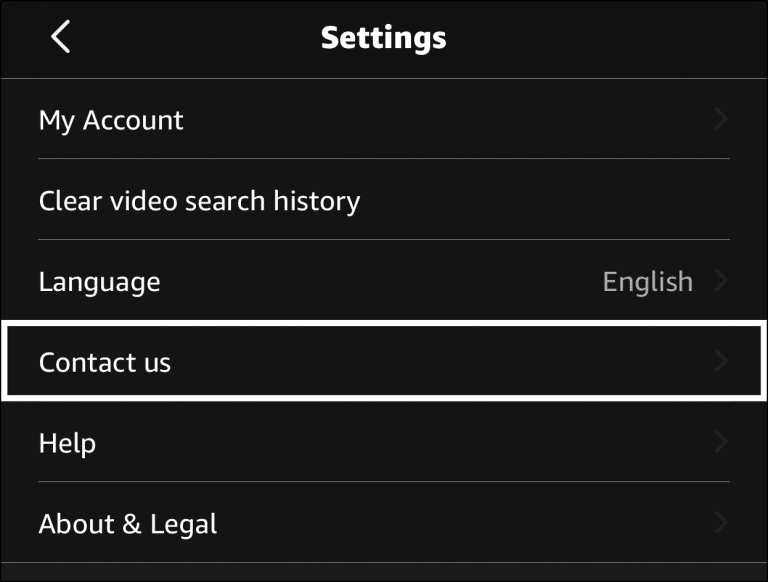 Finding help through the Prime Video app