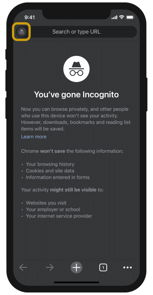 Load webpage in incognito mode on iOS/Android