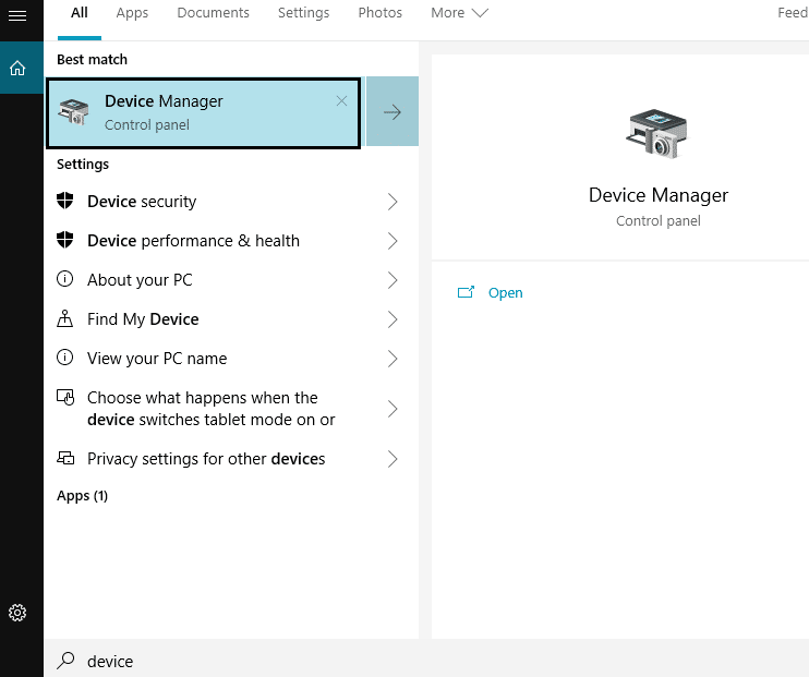 Manually updating drivers in the device manager to fix Discord not responding