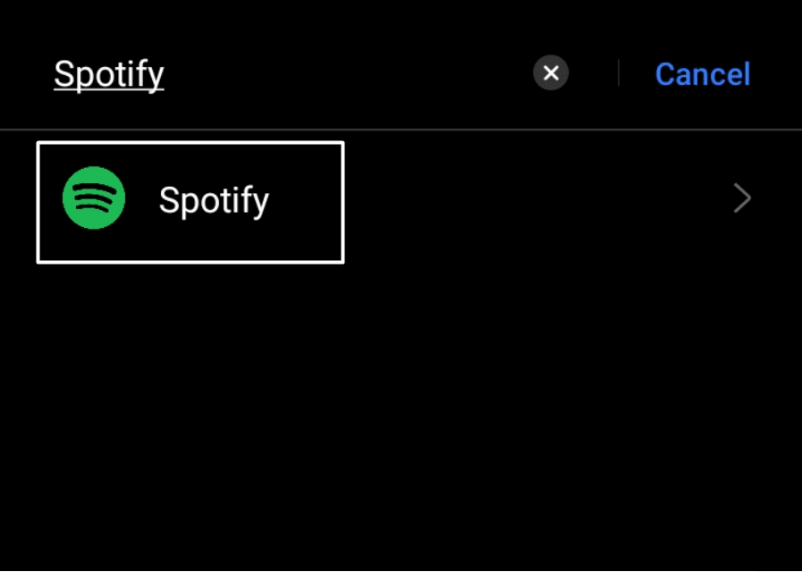 Force close the Spotify app on Android