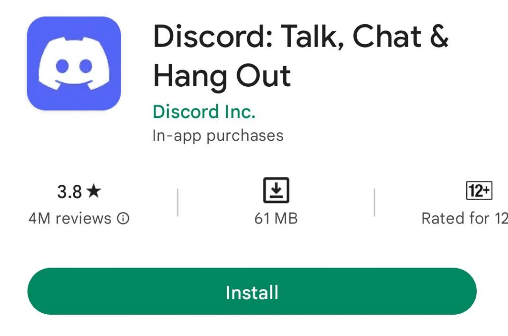 Reinstall the Discord client on mobile