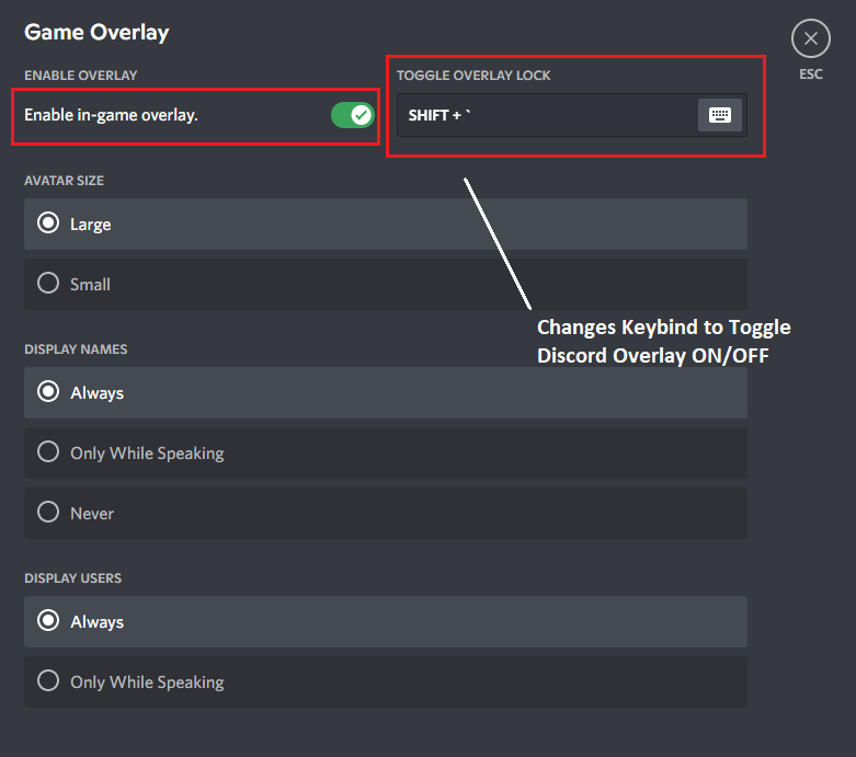 Enable Discord overlay