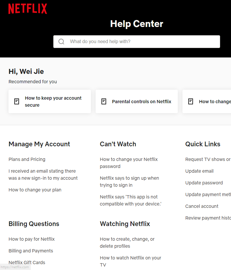 Find help through Netflix help center to fix Netflix not playing